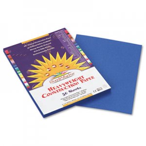 SunWorks PAC7503 Construction Paper, 58 lbs., 9 x 12, Bright Blue, 50 Sheets/Pack