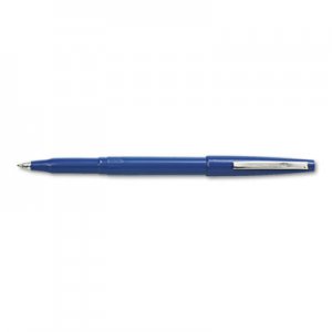 Pentel PENR100C Rolling Writer Stick Roller Ball Pen, .8mm, Blue Barrel/Ink, Dozen