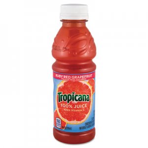 Tropicana QKR57161 100% Juice, Ruby Red Grapefruit, 10oz Bottle, 24/Carton