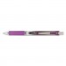 Pentel PENBL77V EnerGel RTX Retractable Liquid Gel Pen, .7mm, Black/Gray Barrel, Violet Ink