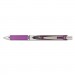 Pentel PENBL77V EnerGel RTX Retractable Liquid Gel Pen, .7mm, Black/Gray Barrel, Violet Ink