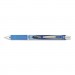 Pentel PENBLN77C EnerGel RTX Retractable Liquid Gel Pen, .7mm, Needle, Black/Gray Brl, Blue Ink