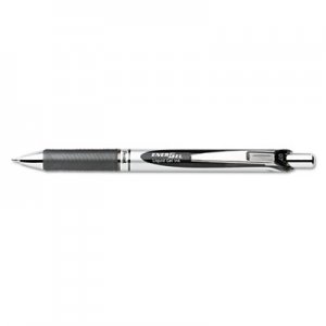 Pentel PENBL77A EnerGel RTX Retractable Liquid Gel Pen, .7mm, Black/Gray Barrel, Black Ink