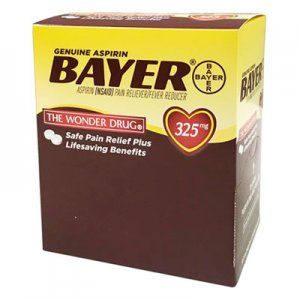 Bayer PFYBXBG50 Aspirin Tablets, Two-Pack, 50 Packs/Box