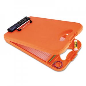 Saunders SAU00543 DeskMate II w/Calculator, 1/2" Clip Cap, 8 1/2 x 12 Sheets, Hi-Vis Orange