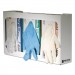 San Jamar SJMG0804 White Enamel Disposable Glove Dispenser, Three-Box, 18w x 3 3/4d x 10h