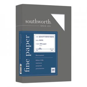 Southworth SOU3162010 Quality Bond #1 Sulphite Paper, 20lb, 95 Bright, Wove, 8 1/2 x 11, 500 Sheets
