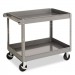 Tennsco TNNSC2436 Two-Shelf Metal Cart, 24w x 36d x 32h, Gray