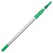 Unger UNGED550 Opti-Loc Aluminum Extension Pole, 18ft, Three Sections, Green/Silver