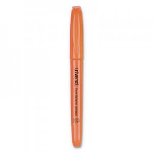 Universal UNV08853 Pocket Highlighters, Chisel Tip, Fluorescent Orange, Dozen