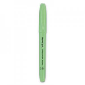 Universal UNV08852 Pocket Highlighters, Chisel Tip, Fluorescent Green, Dozen