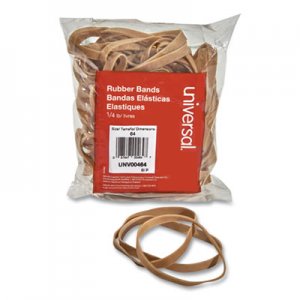 Universal UNV00464 Rubber Bands, Size 64, 0.04" Gauge, Beige, 4 oz Box, 80/Pack