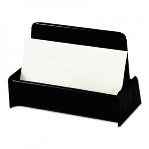 Universal UNV08109 Business Card Holder, Capacity 50 3 1/2 x 2 Cards, Black