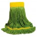 Boardwalk BWK1200MEA EcoMop Looped-End Mop Head, Recycled Fibers, Medium Size, Green