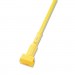 Boardwalk BWK610 Plastic Jaws Mop Handle for 5 Wide Mop Heads, 60" Aluminum Handle, Yellow
