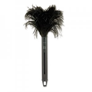 Boardwalk BWK914FD Retractable Feather Duster, Black Plastic Handle Extends 9" to 14"
