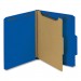 Universal UNV10201 Bright Colored Pressboard Classification Folders, 1 Divider, Letter Size, Cobalt Blue, 10/Box