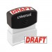 Universal UNV10049 Message Stamp, DRAFT, Pre-Inked One-Color, Red