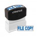Universal UNV10104 Message Stamp, FILE COPY, Pre-Inked One-Color, Blue