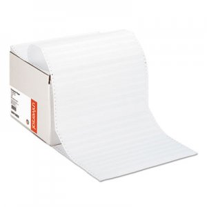 Universal UNV15852 Printout Paper, 1-Part, 20lb, 14.88 x 11, White/Green Bar, 2, 400/Carton