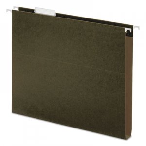 Universal UNV14141 Box Bottom Hanging File Folders, Letter Size, 1/5-Cut Tab, Standard Green, 25/Box