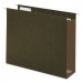 Universal UNV14143 Box Bottom Hanging File Folders, Letter Size, 1/5-Cut Tab, Standard Green, 25/Box