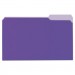 Universal UNV10525 Deluxe Colored Top Tab File Folders, 1/3-Cut Tabs, Legal Size, Violet/Light Violet, 100/Box