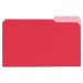 Universal UNV10523 Deluxe Colored Top Tab File Folders, 1/3-Cut Tabs, Legal Size, Red/Light Red, 100/Box