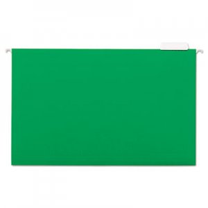 Universal UNV14217 Deluxe Bright Color Hanging File Folders, Legal Size, 1/5-Cut Tab, Bright Green, 25/Box