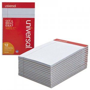 Universal UNV35854 Colored Perforated Note Pads, Narrow Rule, 5 x 8, Orchid, 50 Sheet, Dozen