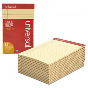 Universal UNV35852 Colored Perforated Note Pads, Narrow Rule, 5 x 8, Ivory, 50 Sheet, Dozen