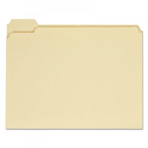 Universal UNV12115 Top Tab Manila File Folders, 1/5-Cut Tabs, Assorted Positions, Letter Size, 11 pt. Manila, 100/Box