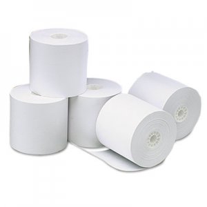 Universal UNV35764 Direct Thermal Printing Paper Rolls, 3.13" x 273 ft, White, 50/Carton