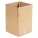 Genpak UFS101010 Cubed Fixed-Depth Shipping Boxes, Regular Slotted Container (RSC), 10" x 10" x 10", Brown Kraft, 25/Bundle