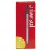 Universal UNV27410 Stick Ballpoint Pen, Medium 1mm, Black Ink, Gray Barrel, Dozen