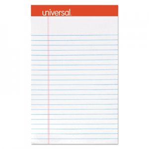 Universal UNV46300 Perforated Edge Writing Pad, Narrow Rule, 5 x 8, White, 50 Sheet, Dozen
