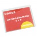 Universal UNV56004 Clear Badge Holders w/Garment-Safe Clips, 3 x 4, White Inserts, 50/Box