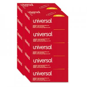 Universal UNV72220 Smooth Paper Clips, Wire, Jumbo, Silver, 1000/Pack