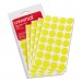 Universal UNV40114 Self-Adhesive Removable Color-Coding Labels, 0.75" dia., Yellow, 28/Sheet, 36 Sheets/Pack