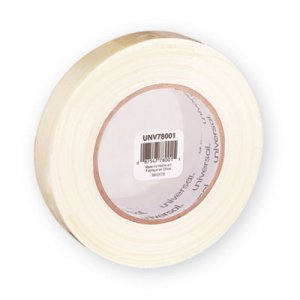 Universal UNV78001 190# Medium Grade Filament Tape, 3" Core, 24 mm x 54.8 m, Clear