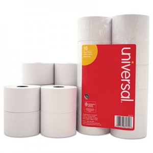 Universal UNV35744 Impact and Inkjet Print Bond Paper Rolls, 0.5" Core, 1.75" x 138 ft, White, 10/Pack
