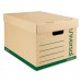Universal UNV28224 Recycled Heavy-Duty Record Storage Box, Letter/Legal Files, Kraft/Green, 12/Carton