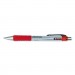 Universal UNV39722 Comfort Grip Retractable Gel Pen, Medium 0.7mm, Red Ink, Silver Barrel, Dozen