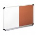 Universal UNV43743 Cork/Dry Erase Board, Melamine, 36 x 24, Black/Gray, Aluminum/Plastic Frame