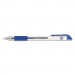 Universal UNV39511 Comfort Grip Stick Gel Pen, Medium 0.7mm, Blue Ink, Clear Barrel, Dozen