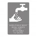 Headline Sign 4726 ADA Sign, EMPLOYEES MUST WASH HANDS... Tactile Symbol/Braille, 6 x 9, Gray