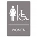 Headline Sign USS4814 ADA Sign, Women Restroom Wheelchair Accessible Symbol, Molded Plastic, 6 x 9