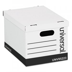 Universal UNV95223 Basic-Duty Easy Assembly Storage Files, Letter/Legal Files, White, 12/Carton