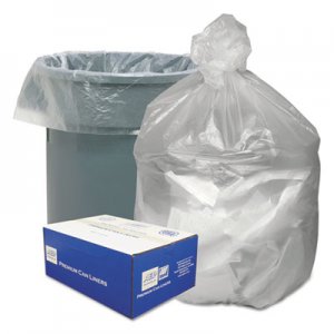 Good 'n Tuff GNT3340 High Density Waste Can Liners, 31-33gal, 9mic, 33 x 39, Natural, 500/Carton