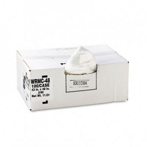 Classic Clear 434722C Clear Low-Density Can Liners, 56 gal, .8 mil, 43 x 48, Clear, 100/Carton